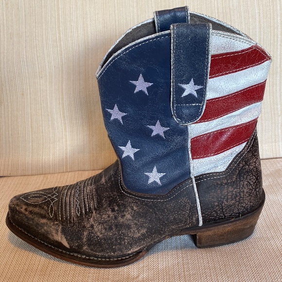 ROPER American Beauty Flag Ankle Boots - Picture 11 of 14